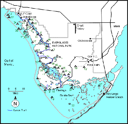 Map of campsites